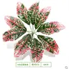 [Planta de Césped de Madera de 9 Cabezas que Cambia de Color Grande] Flores Artificiales de Plástico de Planta Simulada con Hojas Pegadas para Decoración en la Sala de Estar y Paisajismo de Centros Comerciales