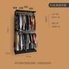 Painel perfurado guarda-roupa entrada multicamadas metal canto perfurado armazenamento ferro preto simples closet prateleira de armazenamento