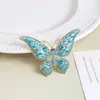 Broche de Color Diamante de Cristal para Mujer, Moda de Alta Gama, Corsage Grande de Mariposa, Accesorios para Ropa, Estilo Retro Literario Transfronterizo