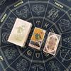 Baralho de Tarot Dourado Waite Carta de Tarot Tarot Impressão Colorida Carta de Tarot PVC Impermeável Jogo de Mesa de Tarot Toalha de Mesa