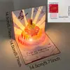 Luz Musical Mariposa de Dibujos Animados Ins Regalo de Cumpleaños Tarjeta de Felicitación Creativa Tarjeta de Felicitación Estéreo Tarjeta de Bendición de Pastel 3D