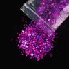 Saco de 10g Laser Grandes Fragmentos Glitter para Unhas Joias Pet Fantasia Laser Polarizado Multicor Lantejoulas Decorativas para Unhas