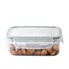 Conjunto de Recipientes Herméticos para Alimentos - Plástico Transparente Sem BPA para Organização da Cozinha e Despensa com Tampas Duráveis para Cereal, Alimentos Secos, Farinha e Açúcar - Conjunto com Etiquetas, Marcador e Colher