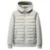 Inverno Novo Tendência Leve Masculino Solto Versátil Casual Com Capuz Cor Sólida Retalhos Jaqueta de Casal Masculina