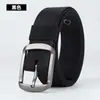 Cinto de Treinamento Militar em Lona Novo Estilo Masculino Fivela de Pino de Liga de Alumínio Imitando Nylon Cinto Versátil Respirável para Uso Externo Cinto para Calças
