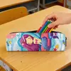 2026 Nuevo Modelo Estuche Cilíndrico con Diseño de Sirena, Estuche de Lápices con Estampado Completo No Repetitivo, Bolsa de Lápices Simple, Suministro Directo del Fabricante