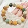 Pulsera de bodhi de semilla original con tacto esmerilado natural para niñas alrededor del dedo suave estudiantes cuentas de juego cuentas pulsera de un solo círculo al por mayor