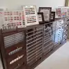 Mesa de Manicure Estilo Vintage, Bancada de Madeira de Nogueira Preta com Gabinete de Gavetas, Mesa de Manicure Multifuncional, Aspirador Simples Individual/Duplo