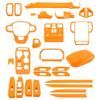 Directamente del fabricante: Modelos 23-26 de Ford Ranger, Piezas Interiores Naranjas, Piezas de Modificación Anti-Rayaduras Específicas para el Vehículo Completo