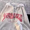 Chamarra con Capucha y Cierre de Cuerno Estilo Urbano para Hombres y Mujeres 2025 Nuevo Diseño Americano Hip-Hop Otoño e Invierno Ins Sudadera Cardigan
