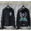 Moletom Chrome Hearts Novo 2025 Transfronteiriço com Design de Cruz, Casaco com Zíper Unissex Casual de Caimento Solto