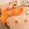 Juego de ropa de cama de tres piezas Regalo sábana de algodón lavado funda nórdica sábana juego de cuatro piezas Fabricante de Dropshipping al por mayor
