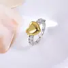 Moda Europeia e Americana Cor de Cobre Banhado Conservação de Cor Coração Laço Estrela de Cinco Pontas Cruz Virgem Borboleta Duas Cores Anel Aberto para Mulheres