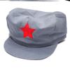 Chapéu Lei Feng com Estrela Vermelha, Chapéu Estilo Retrô para Crianças, Chapéu de Topo Plano para Apresentações com Estrela de Cinco Pontas, Chapéu Estrela Vermelha, Chapéu Retrô Vintage Antigo