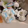Novo Estilo Mola de Laço Verão Estilo Chanel Anel de Cabelo Intestino Grosso Corda de Cabelo Elegante Corda de Cabelo para Cabeça Elegante Sentido de Alta Qualidade Bolas de Amarração de Cabelo