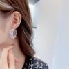 Nuevos Pendientes Elegantes Elegantes de Industria Pesada al por Mayor Estilo Lujo Ligero Zirconia de Alta Gama Incrustada por Dentro y por Fuera Pendientes de Aro