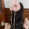 Pinza de Ballet Giratoria Encaje Dulce Lazo de Encaje Adorno para el Cabello Estilo Coreano Cola de Caballo Suave Pinza de Tiburón Pasador para el Cabello Mujeres