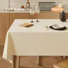 Mantel de Piel de Cordero Blanco de Lujo Ligero y de Alta Gama Impermeable y a Prueba de Aceite Mantel Sin Lavado Mantel Rectangular para Mesa de Centro Tapete de Mesa