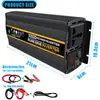 Inversor de 12V a 220V/110V 1300W pico 2600W onda pura pantalla LED electrodomésticos de carga inductiva