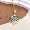 Collar Transfronterizo Europeo y Americano Ojo del Diablo Chapado en Cobre Oro de 18K Accesorios para Collar Cadena de Clavícula de Acero de Titanio No Desvanecible para Mujer Nicho