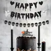 Decoración de Bandera para Fiesta de Cumpleaños de Halloween Fantasma Calavera Bandera de Fiesta de Cumpleaños Decoración de Fiesta de Cumpleaños de Halloween