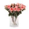 Flor Artificial Neve Montanha rosa casa macia Decoração Engenharia Europeu decoração de casamento conjunto de adereços de fotografia buquê de flores falsas