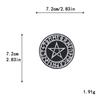 Patches Redondos Bordados em Preto e Branco com Letras Bordadas Computadorizadas para Jaquetas de Penas e Jeans Patches Artesanais DIY