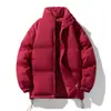 Jaqueta de algodão com enchimento para casais para homens, casaco puffer casual versátil com capuz para o inverno, casaco de algodão espesso e quente para homens