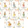 Adornos de Conejo de Madera de Pascua Transfronterizos, Formas de Conejo de Dibujos Animados Pintadas, Atmósfera Festiva, Artesanías de Madera de Escritorio