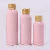 Termo de acero inoxidable 304 de gran capacidad con boca pequeña para deportes al aire libre, taza de agua con tapa de bambú para coche, venta al por mayor transfronteriza