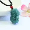Pingente de Jade com Moeda de Jadeíta Natural Grau A Pixiu, Pingente de Jade Água Azul, Atacado para Atrações Turísticas S6031701