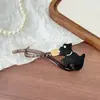 Pinza para el Cabello Adorable y Linda con Forma de Perro de Acetato, Pinza Retorcida, Pinza para el Flequillo, Pinza Lateral, Pinza de Alta Gama para la Parte Posterior de la Cabeza
