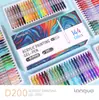 Set de Plumas Retráctiles para Diario Blue Fruit de 144 Colores, Plumas de Gel Coloridas Apilables, Plumas para Pintura Acrílica, Al Por Mayor en Stock