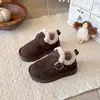 Birkenstocks de Felpa Retro Otoño/Invierno 2026 Nuevos Elegantes Zapatos Planos de Forro de Piel sin Cierre Cálidos de Algodón Tipo Pan