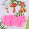 Molde de silicone para assar com fondant de cogumelo decoração de bolo molde de chocolate tridimensional cola de creme patch de resina Novo