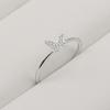 Anel de Prata Esterlina 925 Feminino Não Desbota Design de Nicho Estilo ins Leve Luxo Estilo Coreano Anel de Borboleta com Diamante Anel para Dedo Indicador