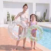 Anillo de Natación Transparente con Lentejuelas Cielo Estrellado, Modelo Nuevo, Transfronterizo, Flotador de Natación para Exteriores, Salvavidas para Adultos, Anillo de Natación Espeso para Agua, Venta al por Mayor