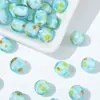 Contas Fofas de Bolinhas Pintadas à Mão, Contas de Vidro Estrela, Contas Soltas com Furo Passante, Pulseira DIY Feita à Mão, Colar, Acessórios e Materiais para Miçangas