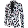 Comercio Exterior Transfronterizo Nuevo Traje Casual Estampado para Hombre Traje Individual Traje de Navidad Halloween Ropa Formal para Banquetes Talla Europea