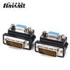 Adaptador DVI macho a VGA hembra de 90 grados 24+5 adaptador de ángulo recto enchufe de conversión de monitor de tarjeta gráfica de computadora