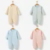Mono para bebé para primavera, otoño e invierno, capa base cálida de algodón puro para recién nacido, pijama de invierno, conjunto de mameluco unisex, ropa para bebé