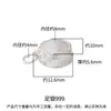 Prata 999 pura, amuleto de mantra de seis caracteres estilo chinês retrô com um furo grande, adequado para enfiar contas e fazer joias DIY