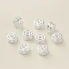 Acessórios para Joias DIY Cor-Preservante Banhados a Cobre Contas Espaçadoras Ouro 18K com Furo Moeda de Cobre Contas Soltas Materiais para Montagem de Pulseiras