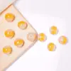 Pétala de Flor de Ameixa Colorida Luminosa Grânulos de Vidro com Areia Dourada Acessórios para Joias DIY Acessórios para Colar de Mão Grânulos Soltos Grânulos Redondos