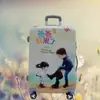 Maleta Casual Estilo Dibujos Animados Impresión UV 20 pulgadas Maleta de Cabina Rueda Universal Juego de Tres Piezas Maleta con Ruedas Caja con Contraseña