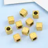 Cuentas de número de acero inoxidable, cuentas espaciadoras cuadradas que no se decoloran, cuentas sueltas para accesorios y materiales de joyería DIY