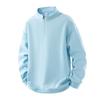 2025 Outono e Inverno Transfronteiriço Novo Moletom Masculino Solto com Gola Alta e Meio Zíper Tamanho Grande Casual Esportivo Camiseta para Usar por Baixo