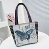 Comercio Exterior al por Mayor Nuevo Bolso Étnico de Elefante Matai para Mujer Bolso de Mano Simple para el Trabajo Bolso de Lona Bordado Bolso Pequeño Transfronterizo