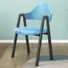 Silla de comedor nórdica con respaldo simple, silla de tocador moderna para dormitorio de uso doméstico, silla para escritorio de estudio, silla de comedor