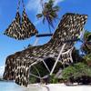 Funda para silla de playa transfronteriza funda para silla de playa de microfibra serie leopardo con impresión digital 3D